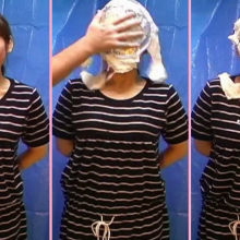 Alumi: Pie Princess Mai--barefoot, gooey and sloppy as hell in Pie Lottery