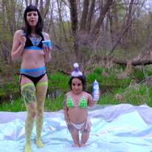 messyhot: Sassee Cassee and Larzstord Cake Smashing Birthday