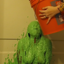 Slimed Models: New Model Lunar Gets the Nasty Green Slime Nude