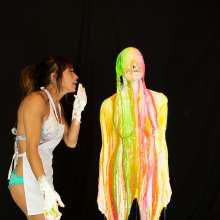 Jayce: Sirena Spoofed into a Statue Nude, Then Paint by Me!+pic Set