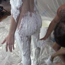 Jayce: Sirena Spoofed into a Statue Nude, Then Paint by Me!+pic Set