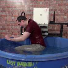 WamtasticUK: Stu and Eifion Higher or Lower Dunk Tank