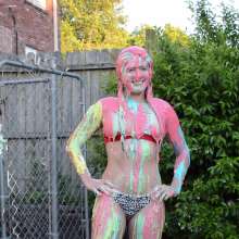 FunFilled Photography: Vanessa Gets Pied and Slimed by Caprice!