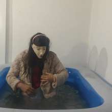 Wetlook Doll: Wet Long Skirt and Fur Coat