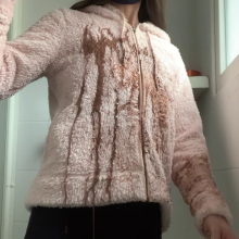 ombreflou: messy fleece jacket