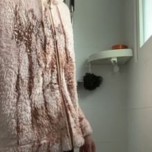ombreflou: messy fleece jacket