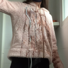 ombreflou: messy fleece jacket