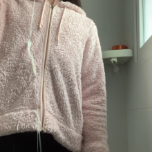 ombreflou: messy fleece jacket