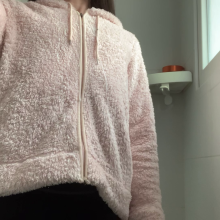 ombreflou: messy fleece jacket