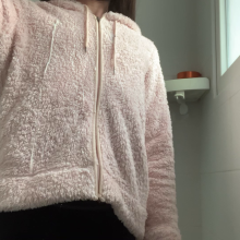 ombreflou: messy fleece jacket