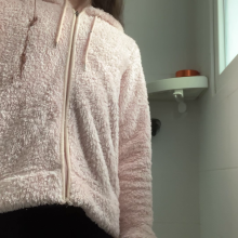 ombreflou: messy fleece jacket