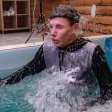 Wet Live Team: Andrii Pool and Shower Combo!  It Was Very Contrast!