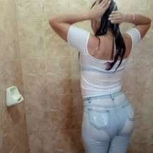 WetPlace: Betty Shower In White Clothes