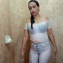 WetPlace: Betty Shower In White Clothes