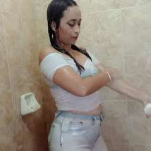 WetPlace: Betty Shower In White Clothes