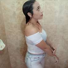WetPlace: Betty Shower In White Clothes