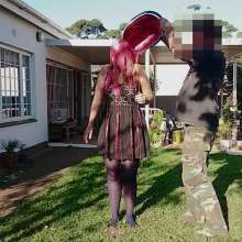 Darkabyss445: Black Dress, Pantyhose, and Gunging Session