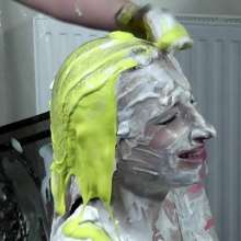 RevSlymsford: Cherry Gives Messy Jessie A Messy Smelly Shampoo