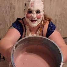 curiousvixen84: Dress, Nylons, Whipped Cream and Slime