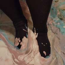 curiousvixen84: Dress, Nylons, Whipped Cream and Slime