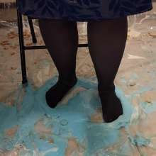 curiousvixen84: Dress, Nylons, Whipped Cream and Slime