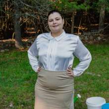 JD and Messy Andi: Andi's Business Outfit Soaked!
