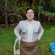 JD and Messy Andi: Andi's Business Outfit Soaked!