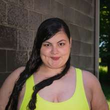 JD and Messy Andi: Andi got wet in a yellow bathing suit, tights and heels!