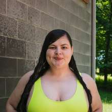 JD and Messy Andi: Andi got wet in a yellow bathing suit, tights and heels!