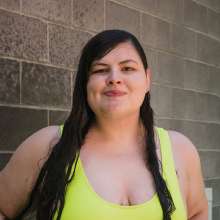 JD and Messy Andi: Andi got wet in a yellow bathing suit, tights and heels!