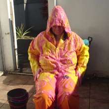 Darkabyss445: Getting My Rainwear Messy with Pink Gunge