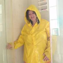 Darkabyss445: Getting My Rainwear Messy with Pink Gunge