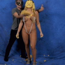 SlapstickStuff: Elly (aka Misty) Makes A Sexy/ Skimpy/ Sloppy Return to SlapstickStuff!