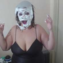 Darkabyss445: Leather Dress and Pies to the Face