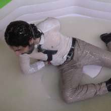 WamtasticUK: Lucas Hands Tied Dunking for Rings in Clear Gunge