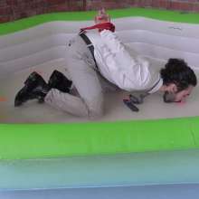 WamtasticUK: Lucas Hands Tied Dunking for Rings in Clear Gunge