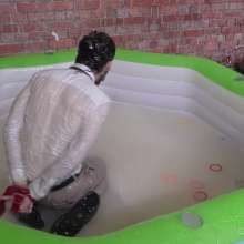 WamtasticUK: Lucas Hands Tied Dunking for Rings in Clear Gunge
