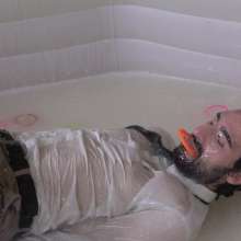 WamtasticUK: Lucas Hands Tied Dunking for Rings in Clear Gunge