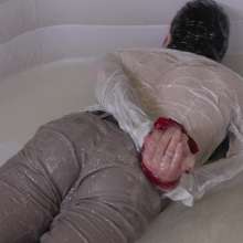 WamtasticUK: Lucas Hands Tied Dunking for Rings in Clear Gunge