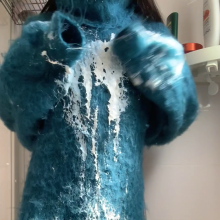 ombreflou: messing up big mohair sweaters