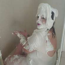 Darkabyss445: Messy with Pies in the Shower