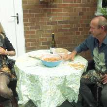 WSMProductions: Custard Couple in Messy Dinner on the Patio