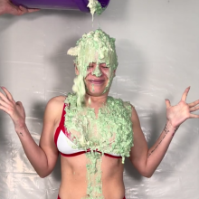 Slimed Models: Kelsey Finally Gets Her Comeuppance: A Humiliating Green Fish Slime