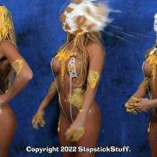 SlapstickStuff: Elly (aka Misty) Makes A Sexy/ Skimpy/ Sloppy Return to SlapstickStuff!