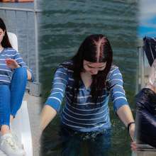 Wet Live Team: The Sunscreen Helped Tanya Get Wet in Her Clothes!