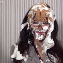 Anglefan: New Hannah Perez video!  Pied in a business suit!