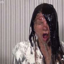 Anglefan: New Hannah Perez video!  Pied in a business suit!