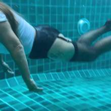 Wet_look_elena: Underwater in Leather