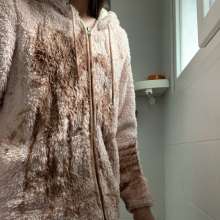 ombreflou: messy fleece jacket