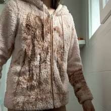 ombreflou: messy fleece jacket